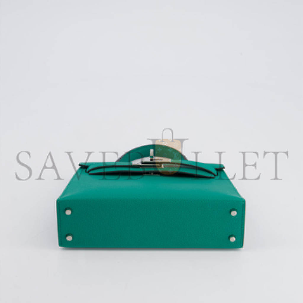 HERMÈS MASTER MINI KELLY II BAG EPSOM MALACHITE (19*12*5.5cm)